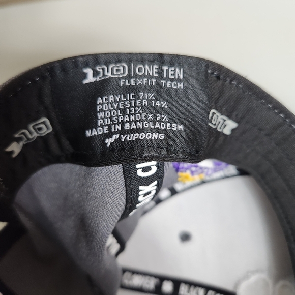 Flexfit Tech One Ten 110 Black Clover Gray Embroidered Golf Hat/Surprise Arizona - Picture 13 of 14